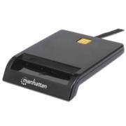 Lector Tarjetas Manhattan Inteligente USB por Contacto Externo Color Negro - Vista 4