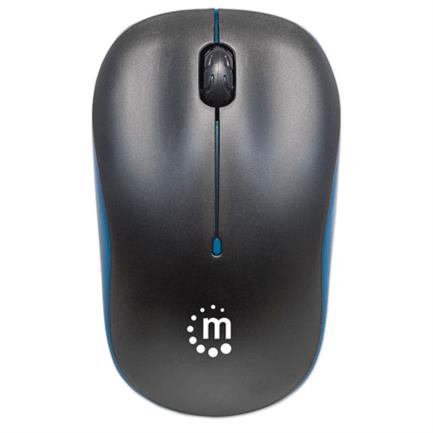 Mouse manhattan success inalámbrico Óptico 1000 dpi color negro-azul