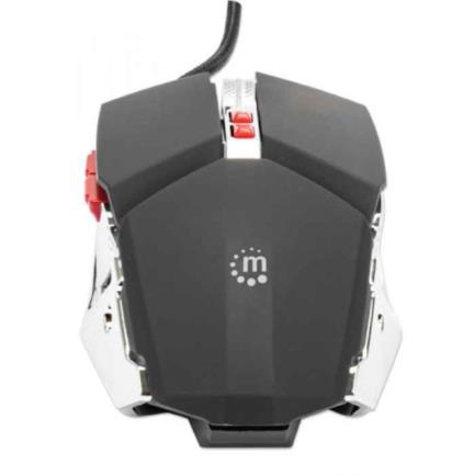 Mouse Manhattan Gaming Óptico LED 3200 dpi 7 Botones Color Negro-Plata - Vista 10