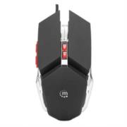 Mouse Manhattan Gaming Óptico LED 3200 dpi 7 Botones Color Negro-Plata - MAS RECIO