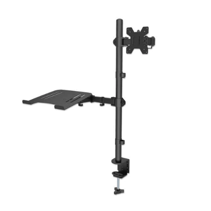 Soporte monitor manhattan escritorio para 13" a 32"/laptop 10" a 17" hasta 8 kg altura ajustable