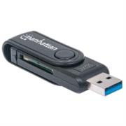Mini Lector Manhattan Grabador Externo de Tarjetas USB 3.0 Súper Velocidad 24 en 1 Portátil - Vista 5