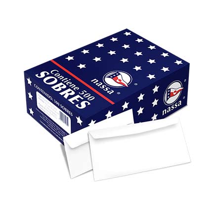 Sobre corresp. nassa carta s/fondo 60 kg 9.2x16.4 pq500