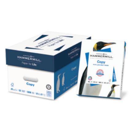 Papel Cortado Hammermill Carta 75 Grs 92% de Blancura Caja c/5000 Hojas