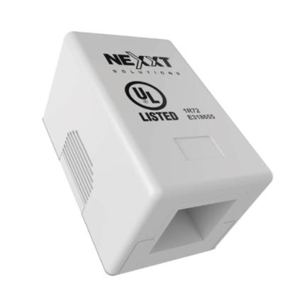 Caja de montaje nexxt solutions superficial 1 puerto rj45 cat5e blanco