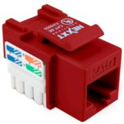 Modulo sin blindaje nexxt solutions keystone jack cat5e tipo 110 rojo