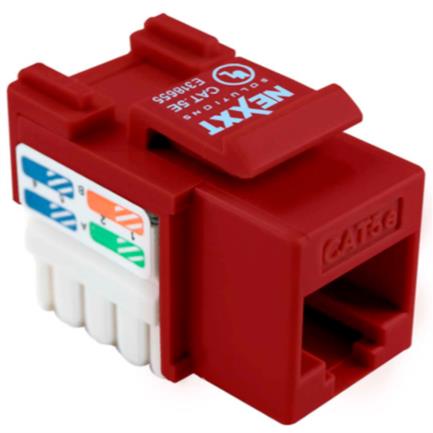 Modulo sin blindaje nexxt solutions keystone jack cat5e tipo 110 rojo