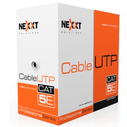 Cable nexxt solutions cat5e utp 100mhz 4p cm 305m 24awg gris