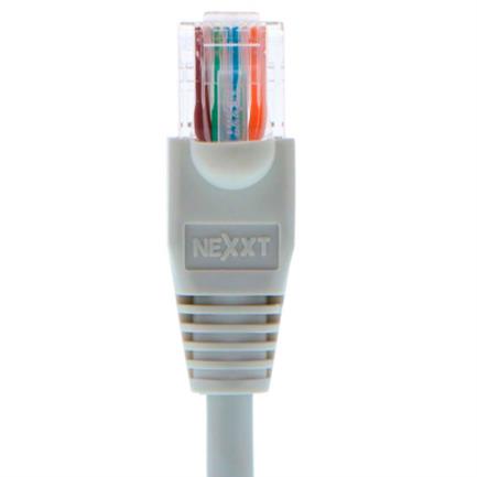 Cable de conexión red nexxt solutions cat5e 100 mhz 2.31m 24 awg color gris