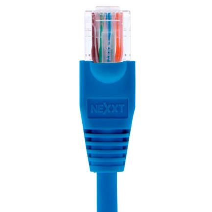 Cable de conexión red nexxt solutions cat5e 100 mhz 4.27m 24 awg color azul