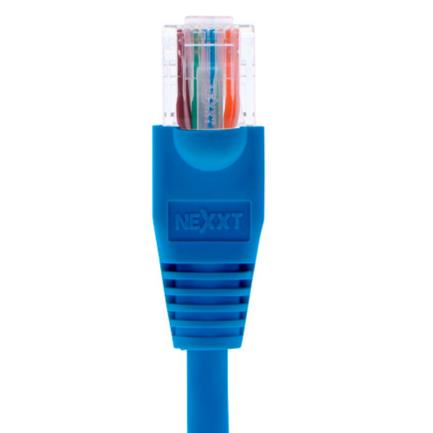 Cable de conexi&oacute;n red nexxt solutions cat5e 100 mhz 7.62m 24 awg color azul