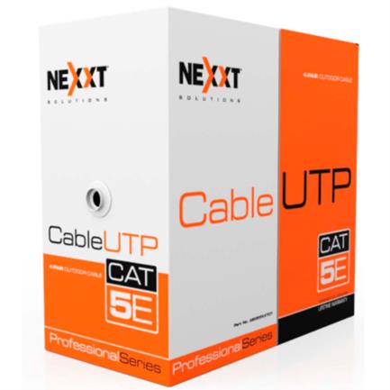 Cable nexxt solutions cat5e utp 100mhz 4p cm 305m 24awg negro