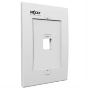 Placa de pared nexxt solutions 1 puerto para conectores tipo keystone blanco