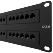 Panel de Conexión Red Nexxt Solutions para Rack Cat6 48 Puertos Pre-configurado Sin Blindaje Tipo 110 Esmalte Negro - Vista 3