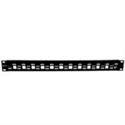 Panel de Conexión Red Nexxt Solutions para Rack Cat6A 24 Puertos Modular Blindado para S/FTP 1U Esmalte Negro - Vista 2