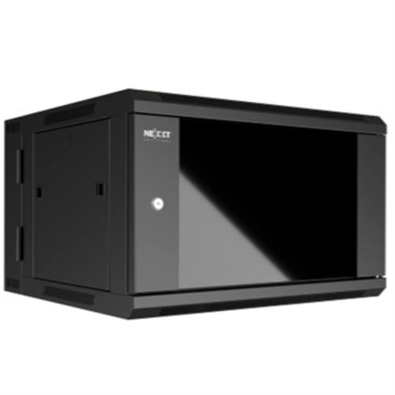 NSCGABAB001 - Gabinete de pared Nexxt Solutions abatible completamente ensamblado NPC-P9U66B 9U 600x550mm  2 Ranuras para Ventilador