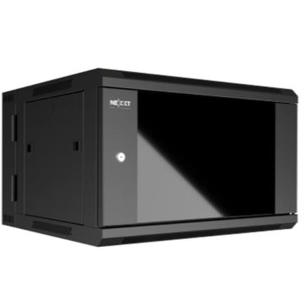 NSCGABAB002 - Gabinete de pared Nexxt Solutions abatible completamente ensamblado NPC-P12U66B 12U 600x550mm  2 Ranuras para Ventilador