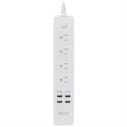 Barra Multicontacto Inteligente WiFi Nexxt Home Protector de Sobretensión con 4 tomacorrientes 4 puertos USB 1.8m Blanco - Vista 2