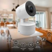 Cámara inteligente nexxt home wi-fi para interior nhc-p710 2k qhd hdr comunicación bidireccional visión nocturna