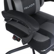 Silla Gamer Nextep Ergonomica Falkor Masaje Lumbar y Reposa Pies Color Gris/Negro - Vista 13