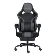 Silla Gamer Nextep Ergonomica Falkor Masaje Lumbar y Reposa Pies Color Gris/Negro - Vista 2