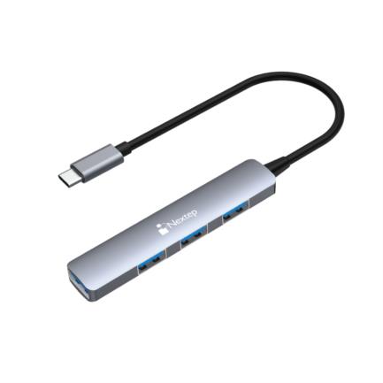Hub Nextep USB C 3.1 Alta Velocidad 4 Puertos USB