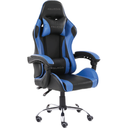 Silla gamer ergonómica modelo falkor color negro-azul