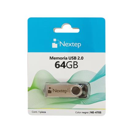 Memoria usb nextep 2.0 twist 64gb negro