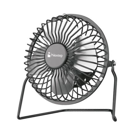 Mini ventilador nextep de escritorio metalico conexion usb a 4