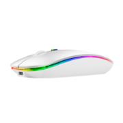 Mouse Nextep Inalámbrico Recargable Delgado/Silencioso RGB 1600 dpi Color Blanco - Vista 6