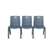 Silla de Visitas/Comedor Nextep Fibra Alta Resistencia Apilable Gris Obscuro - Vista 13