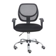 Silla Secretarial Nextep de Altura Ajustable Tela Negra Base Giratoria - Vista 8