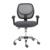 Silla Secretarial Nextep de Altura Ajustable Tela Gris Base Giratoria - Vista 10