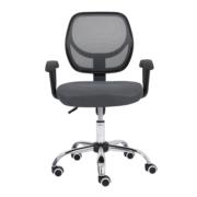 Silla Secretarial Nextep de Altura Ajustable Tela Gris Base Giratoria - Vista 11