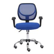 Silla Secretarial Nextep de Altura Ajustable Tela Azul Base Giratoria - Vista 9