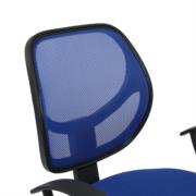 Silla Secretarial Nextep de Altura Ajustable Tela Azul Base Giratoria - Vista 13