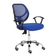 Silla Secretarial Nextep de Altura Ajustable Tela Azul Base Giratoria - Vista 7