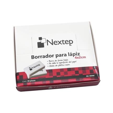 Borrador Nextep para Lapiz Blanco 4x2cm C/30