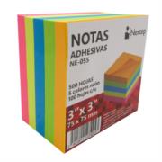 Bundle notas adhesivas nextep 3x3 neon 5 bloques 500hojas cont. 6piezas