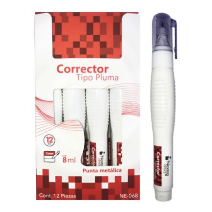 Bundle corrector nextep tipo pluma 8ml punta metalica c/12 cont. 1pieza