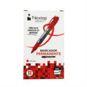 Bundle marcador permanente nextep punta fina 2 mm. rojo c/12 cont. 2 piezas