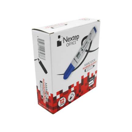Bundle marcador nextep para pizarron blanco azul c/12 cont. 2 piezas