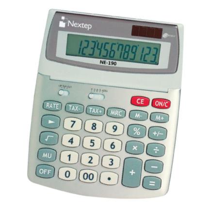 Bundle Calculadora Nextep 12 dígitos Escritorio Funcion Impuesto Solar/Bateria Cont. 2 Piezas - MAS RECIO