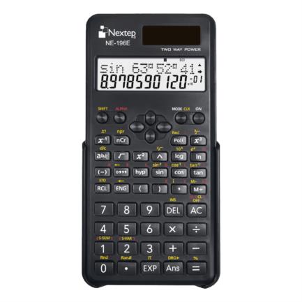 Calculadora nextep cientifica 10+2 digitos doble linea 240 funciones solar/bateria