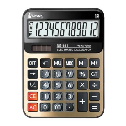 Calculadora nextep 12 digitos gran escritorio solar/bateria