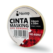 Cinta Masking Nextep Uso General 24mm x 50mts - Vista 9