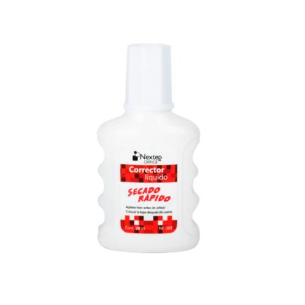Corrector líquido nextep botella 20ml c/12 piezas