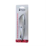 Navaja retractil nextep cuerpo metalico de aluminio c/3 cuchillas de repuesto