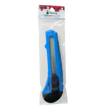 Cutter plastico nextep grande navaja 18mm con seguro