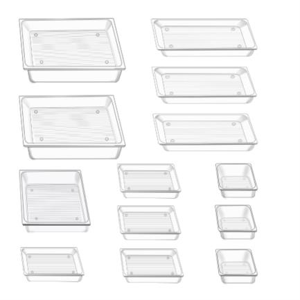 Juego de 13 organizadores nextep para cajón transparente pet